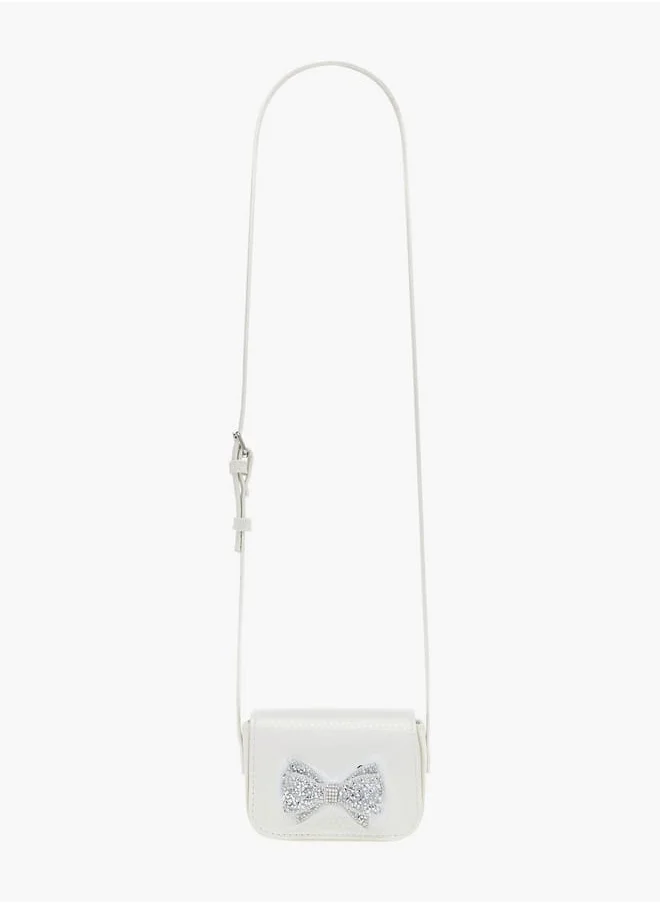 Flora Bella By Shoexpress Girls Embellished Crossbody Bag With Adjustable Strap And Magnetic Closure Ramadan Collection