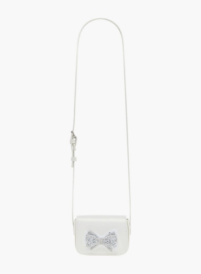 Flora Bella By Shoexpress Girls Embellished Crossbody Bag With Adjustable Strap And Magnetic Closure - Image 2