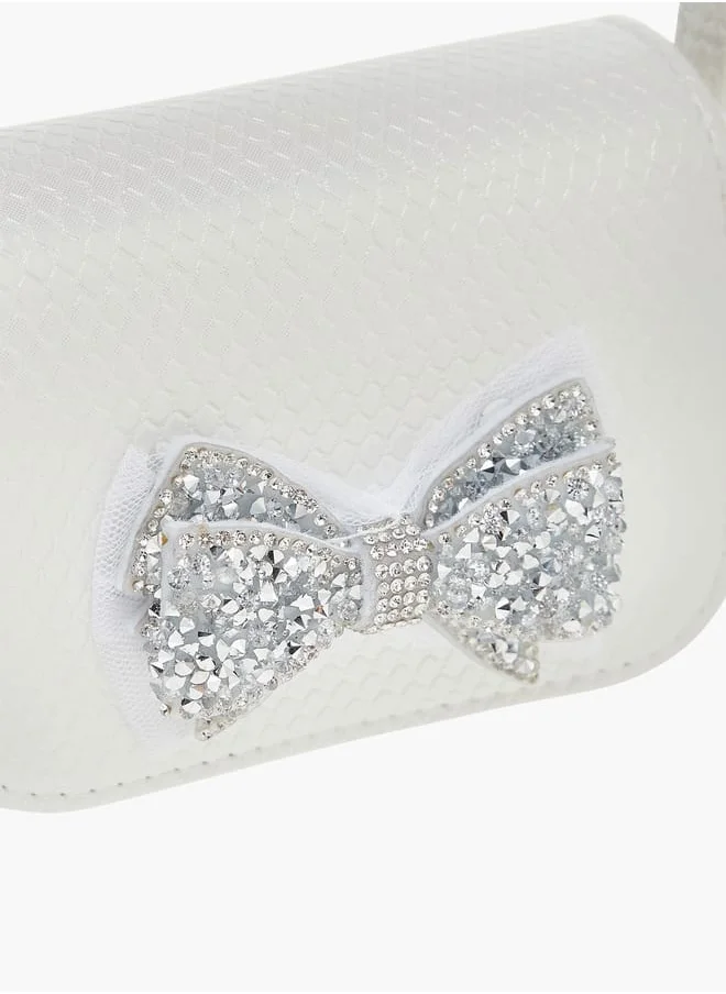 فلورا بيلا من شو إكسبرس Girls Embellished Crossbody Bag With Adjustable Strap And Magnetic Closure Ramadan Collection