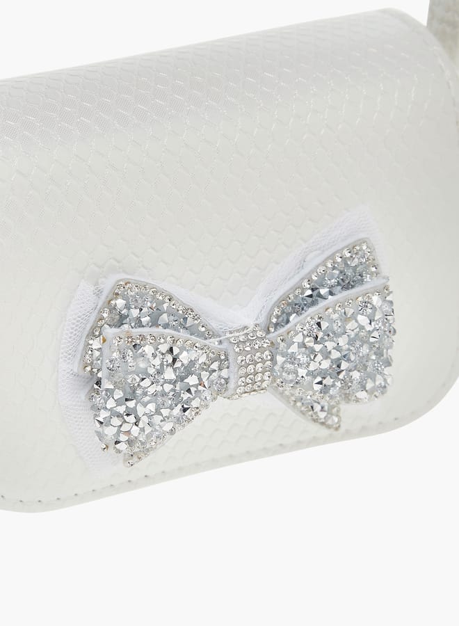 Flora Bella By Shoexpress Girls Embellished Crossbody Bag With Adjustable Strap And Magnetic Closure - Image 4