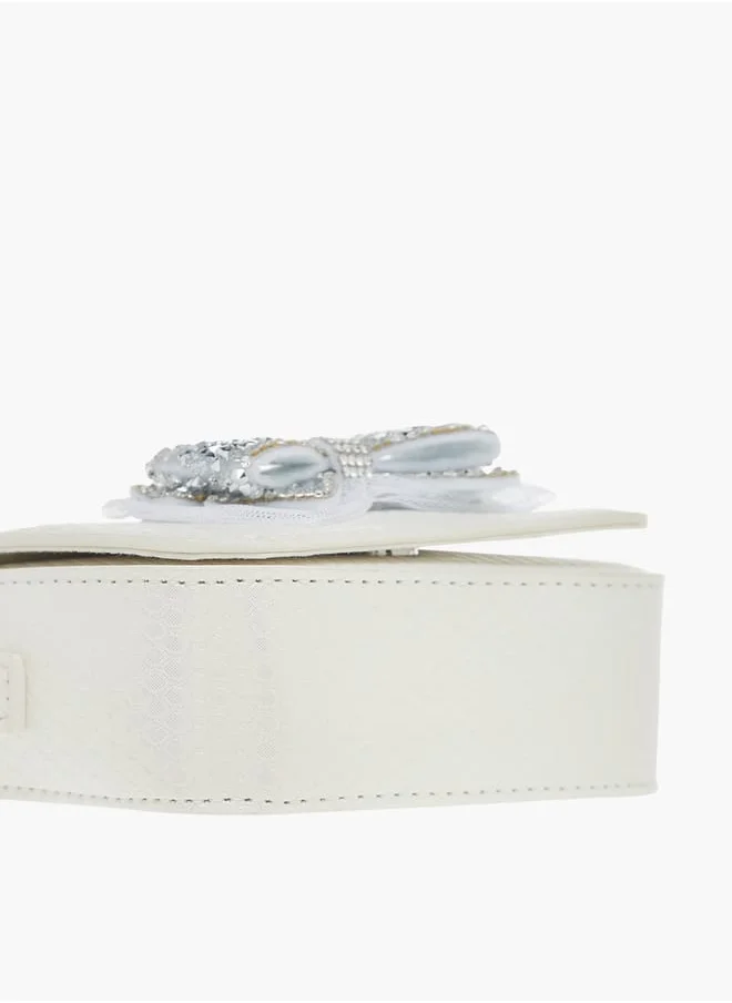 فلورا بيلا من شو إكسبرس Girls Embellished Crossbody Bag With Adjustable Strap And Magnetic Closure Ramadan Collection