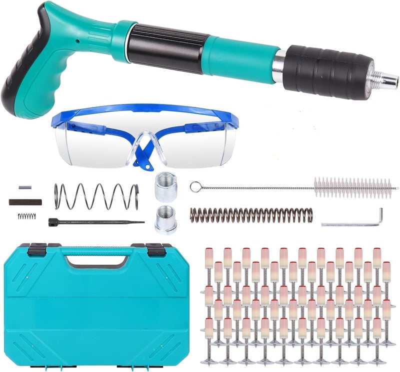 AIDROM MART Portable Manual Concrete Nail Gun Adjustable Power Nail Fastening ToolMultiFunction Manual Nail Gun Tool Concrete Wood and Steel Fixation Compact Ergonomic DesignPack of 1  - Image 1