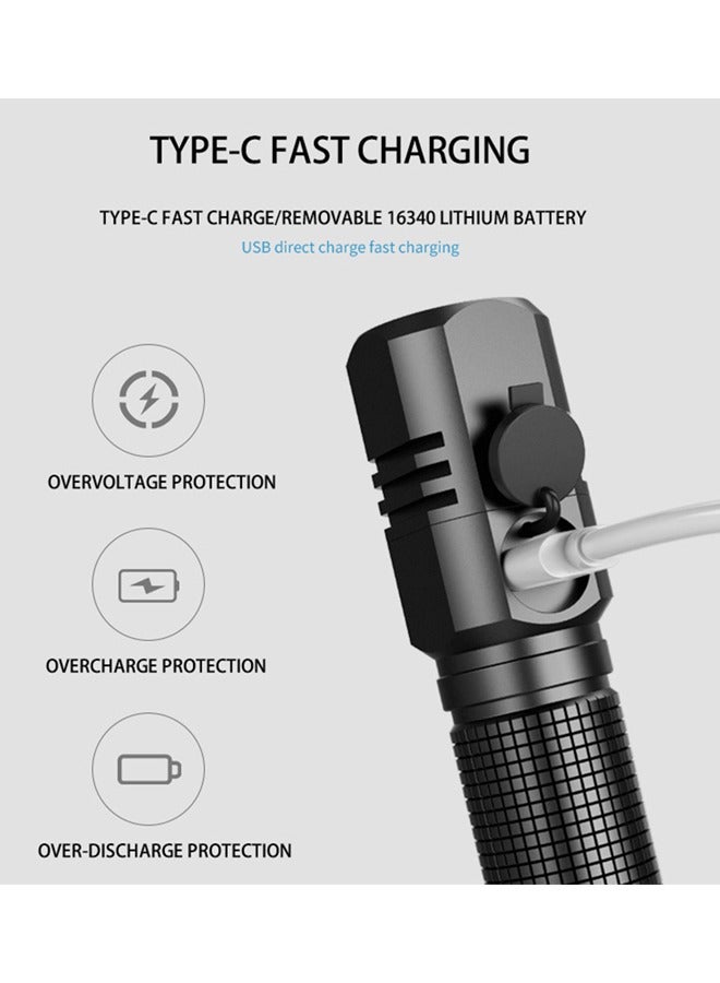 AL RAID Mini Flashlight, Rechargeable Flashlight, 1500 High Lumen Small Flashlight for Camping/Hiking/Daily Use (Black) - Image 5