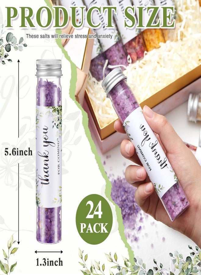 Dimsile 12 Pcs Aromatherapy Bath Salts Test Tube Bath Salts for Women Relaxing Spa Gifts Set for Wedding Christmas Birthday Baptism Party Favors (Greenery) - Image 2