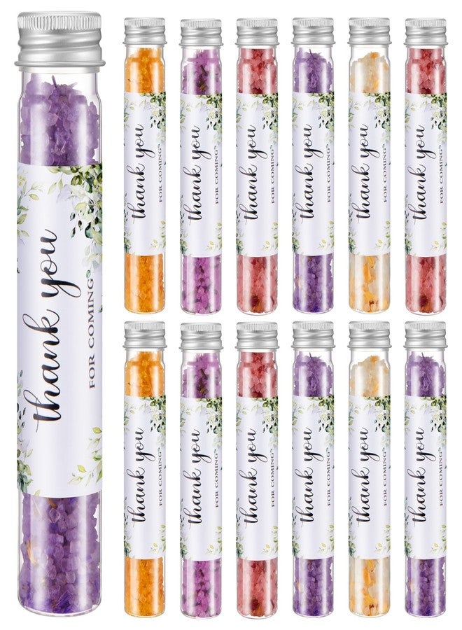 Dimsile 12 Pcs Aromatherapy Bath Salts Test Tube Bath Salts for Women Relaxing Spa Gifts Set for Wedding Christmas Birthday Baptism Party Favors (Greenery) - Image 1
