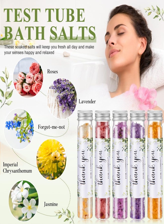 Dimsile 12 Pcs Aromatherapy Bath Salts Test Tube Bath Salts for Women Relaxing Spa Gifts Set for Wedding Christmas Birthday Baptism Party Favors (Greenery) - Image 3