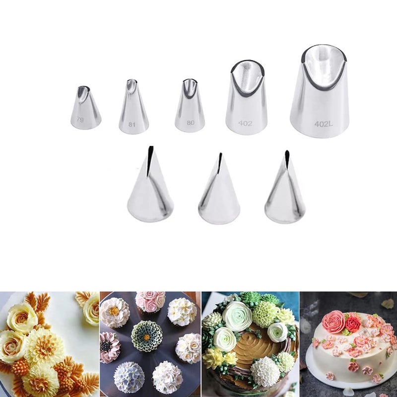 Bmaacye Flower Piping Tips Rose Petal Pastry Tips Chrysanthemum Tips Flower Icing Piping Cream Nozzle For Cake Cupcake Decorating - Image 1