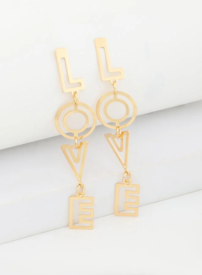 Take Two  Love Letter Dangle Earrings for Women | Best Price UAE