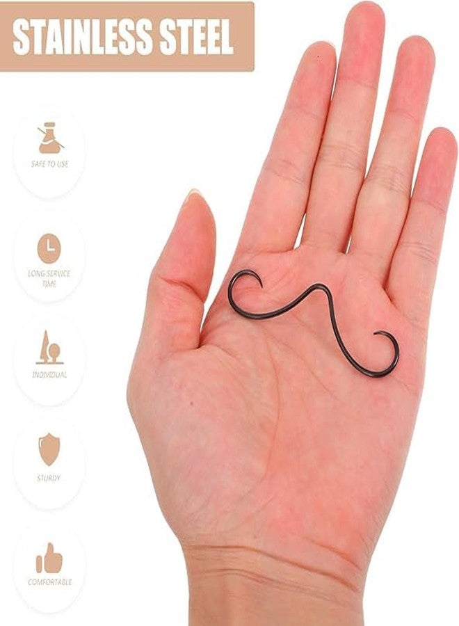 DEARMAMY 14G Mustache Septum Ring 316L Steel Nose Rings Smile Piercing Jewelry Nose Hoop Nasal Septum Ring for Women Men - Image 5