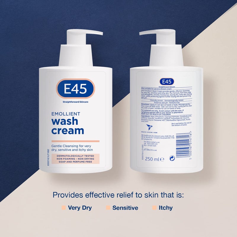E45 Wash Cream 250ml - Image 2