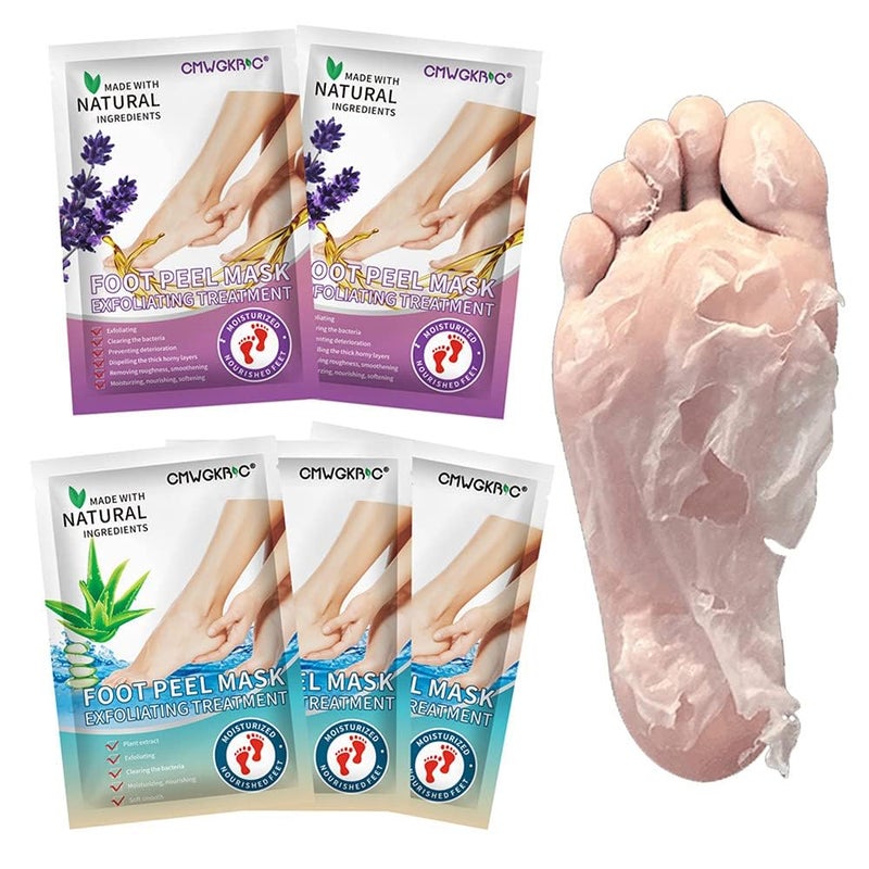 5 Pack Foot Peeling MaskExfoliator Peel Off Calluses Dead Skin Callus RemoverFoot Mask for Dry Cracked FeetFoot Peel Masks for Men and Women Feet Peeling Mask for Fathers Day Gift for Husband