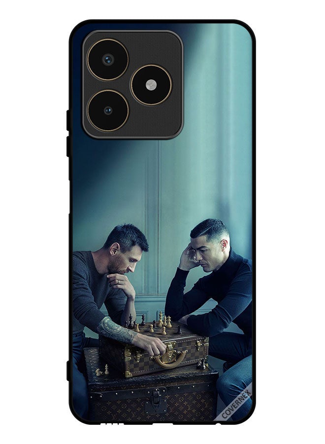 Covernex Protective Case Cover For Realme C53 Messi vs Ronaldo Play Chess  - Image 1