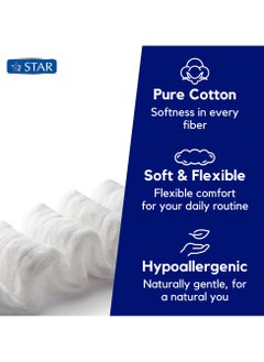 Star Cotton Essentials Bundle - Cotton Pads, Buds, Balls & Pleats - Natural, Soft, Gentle, & Hypoallergenic Pure Cotton, Ideal for Makeup Removal, Skincare, Baby Care, & First Aid  - Image 3