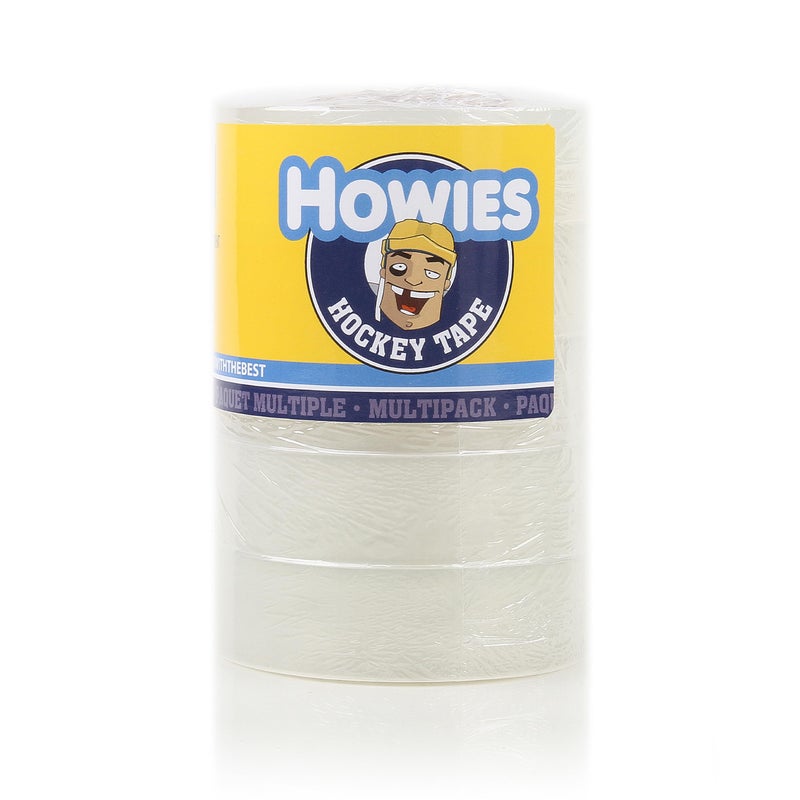 Howies Hockey - Clear Hockey Tape 5 Pack - Shin Pad/Sock Tape - Strong Grip, Long-Lasting Adhesive for Ice Hockey, Soccer, Athletics - 1 Inch x 25 Yards - Professional Quality - Image 1