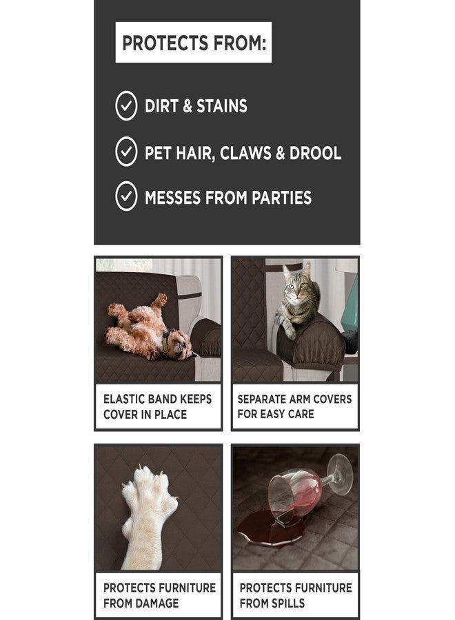 زينا هوم، غطاء حماية بلون الشوكولاتة/البني: غطاء أثاث فاخر مقاوم للماء (EFCPRNSBR) - Image 3