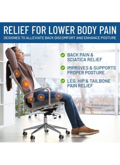 MileMelo Seat Cushion for Office Chair - Tailbone Cushion - Coccyx Cushion - Sciatica Pillow for Sitting Grey  - Image 3