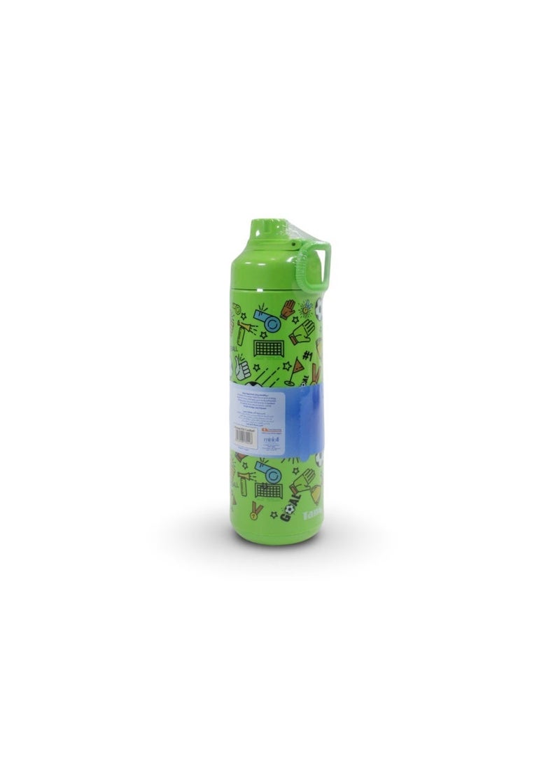 Tank Insulated Super Cool Mini Football Printed Bottle 650ml – Green - Image 2