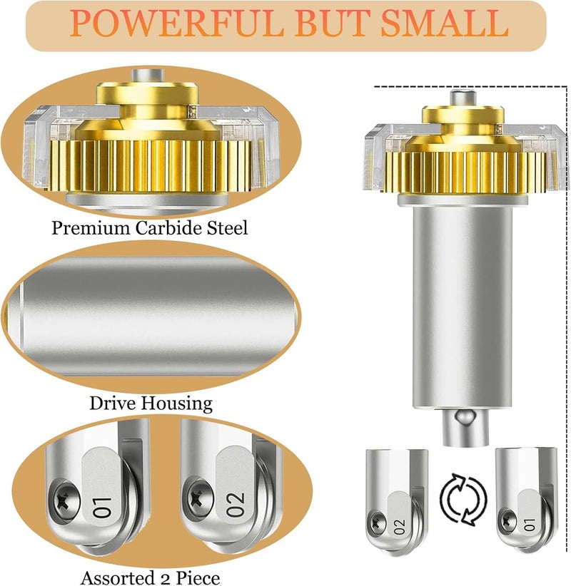 Scoring Wheel Combo Pack Tool, Scoring Wheel Compatible with Cricut Maker Machine, Single Scoring Wheel Tip+Double Scoring Wheel Tip and Quickswap Drive Housing,for Making Cards,3D Home Decor Etc - Image 3