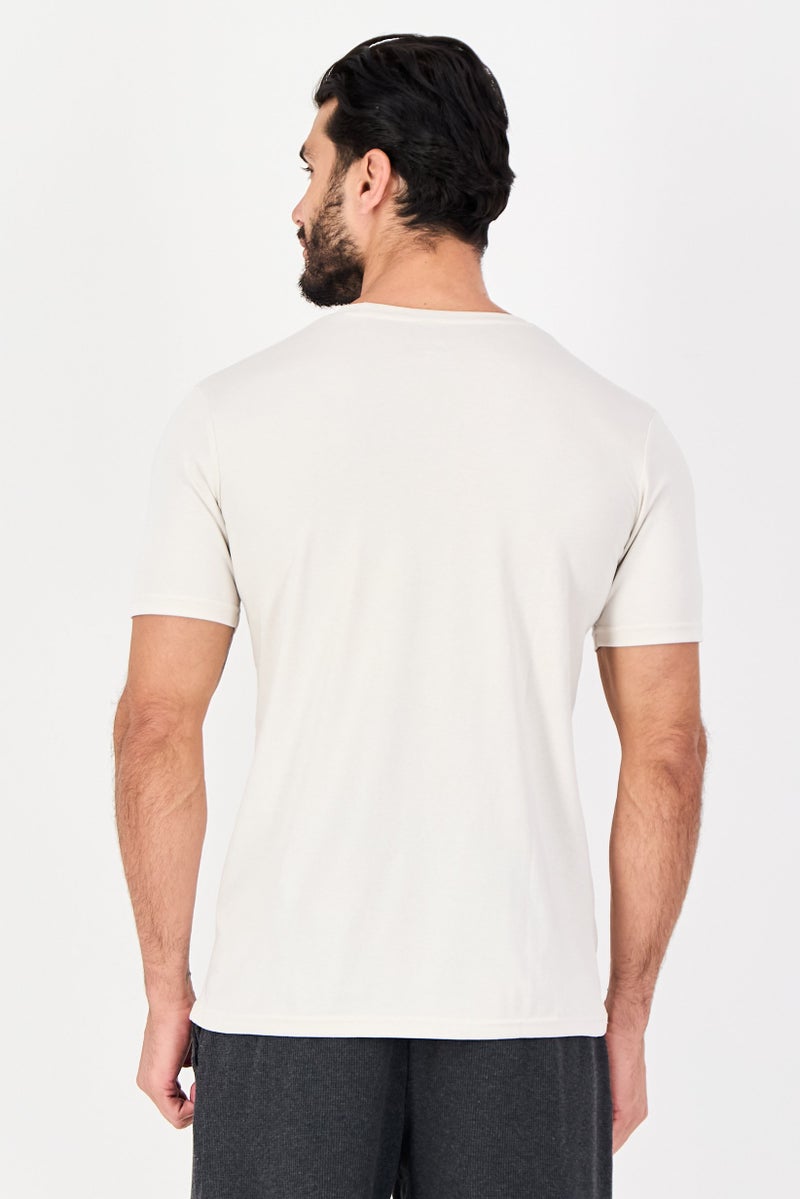 RBX Men Sportswear Fit Short Sleeve Camouflage Outdoor T-Shirt, Beige - Image 3