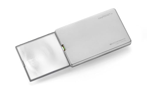 Eschenbach 1521-11 Portable Magnifier with LED Light, 3X Magnification, Silver - Image 1