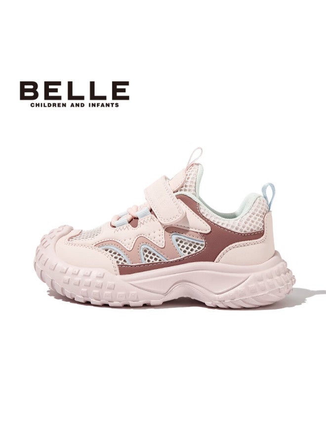 Belle Kids Mesh Sports Running Shoes Breathable Outdoor Dad Sneakers Pink Size 30 - Image 3