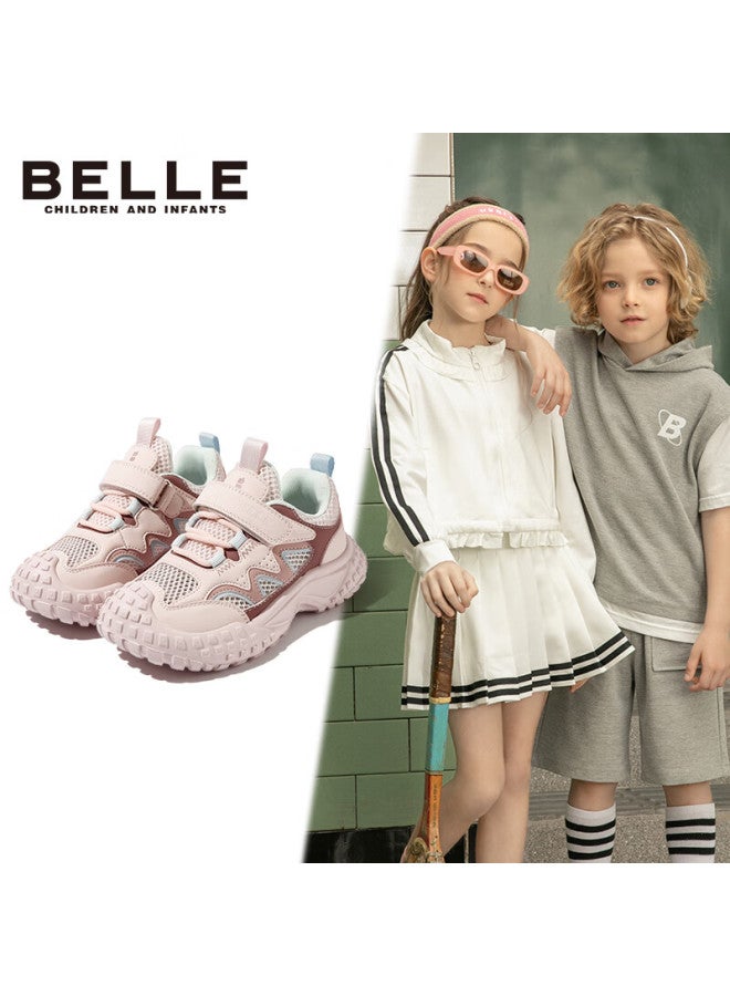 Belle Kids Mesh Sports Running Shoes Breathable Outdoor Dad Sneakers Pink Size 30 - Image 4
