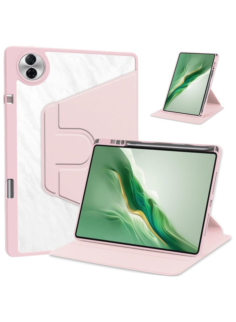 Fankalo Translucent Tablet Case for Honor Pad 10 12.1 inch Triple Fold Adjustable Folding Bracket Cover with Pen Slot and Auto Sleep/wake-up - Image 1