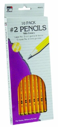 Charles Leonard Pencil, #2, Yellow with Eraser, 10/Hang Tab Box (65812) - Image 5