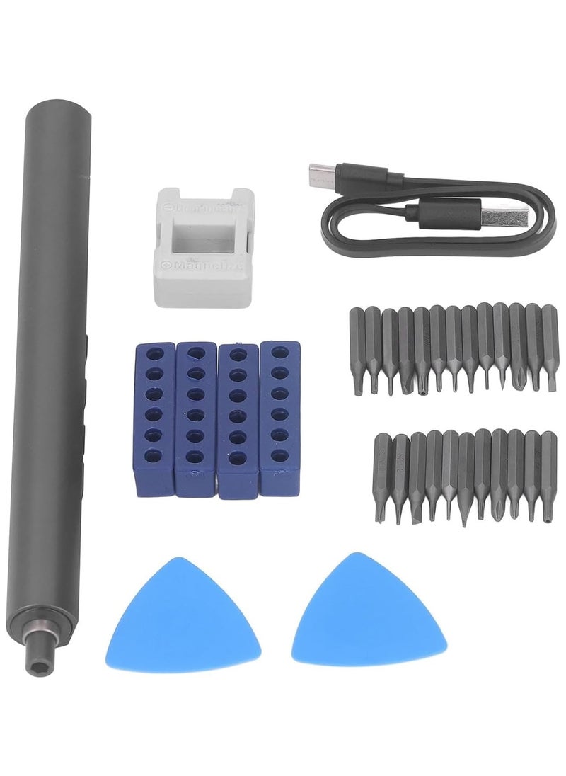 Generic - Mini Electric Screwdriver, 24 in 1 Cordless Electric Screwdriver Kit, Allen Key Drill Bit Set Rechargeable Small Power Screwdriver Set with 28 Bits, Professional Repair Tool (+F2) - Image 1