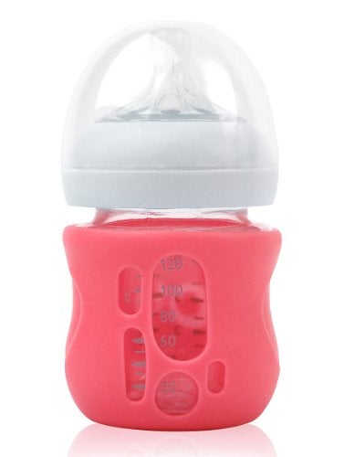 Olababy Silicone Sleeve for Avent Natural Glass Baby Bottles (4 oz, Pink) - Image 2