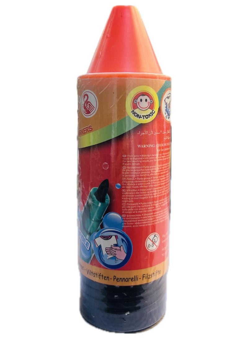 Flamingo Kids Washable Marker Tube – 18 Vibrant Shades - Image 4