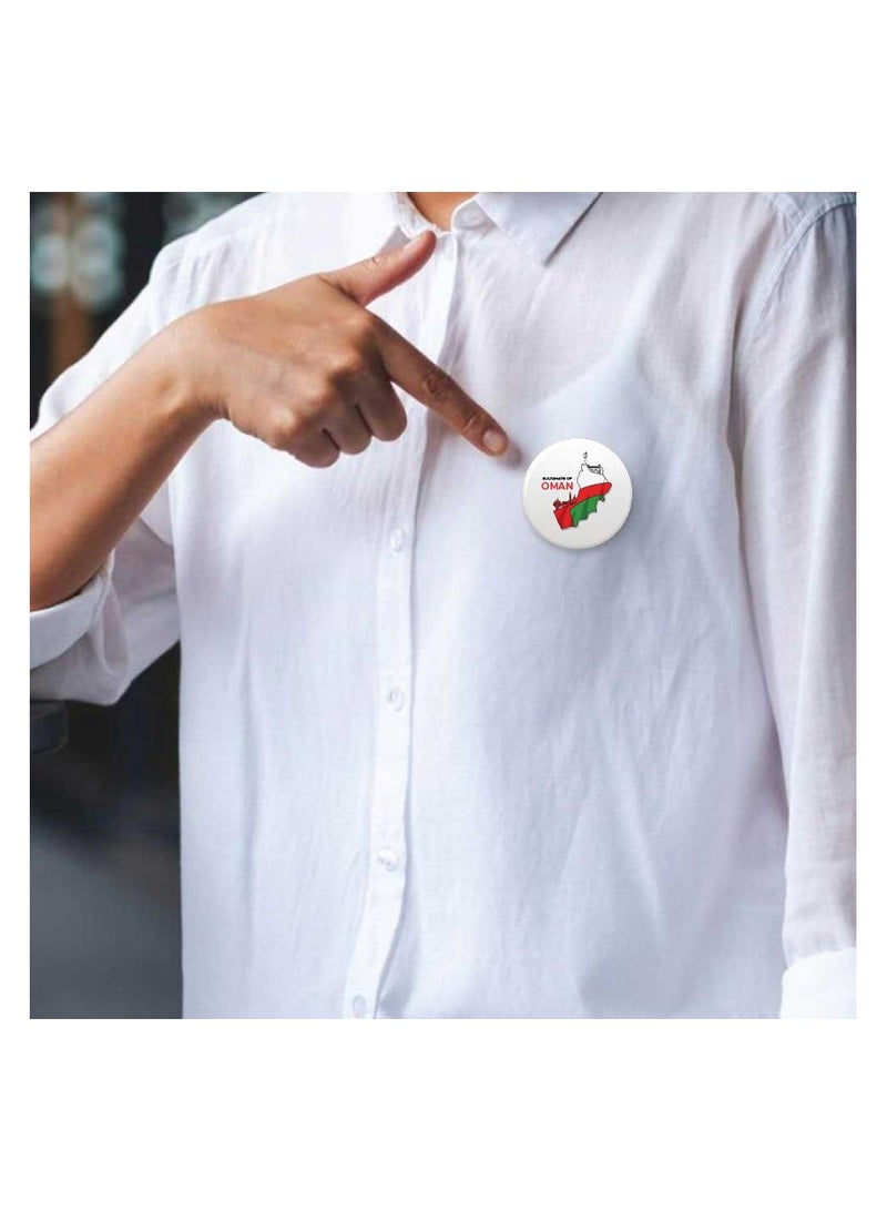 Oman National Day Button Badge–Versatile Accessory For Backpacks,Jackets Or Hats-Round Pin-Back Button Badge-Perfect For Adults And Kids - Image 4