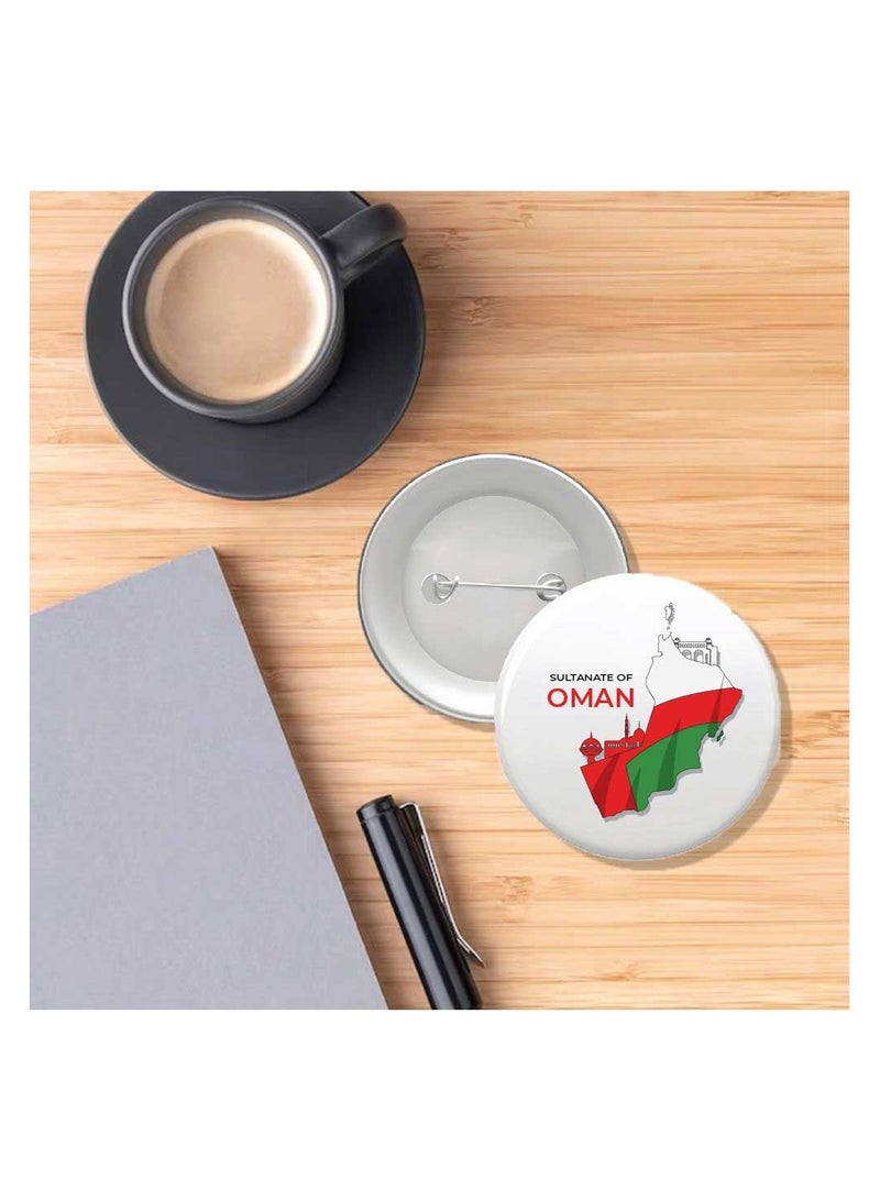 Oman National Day Button Badge–Versatile Accessory For Backpacks,Jackets Or Hats-Round Pin-Back Button Badge-Perfect For Adults And Kids - Image 5
