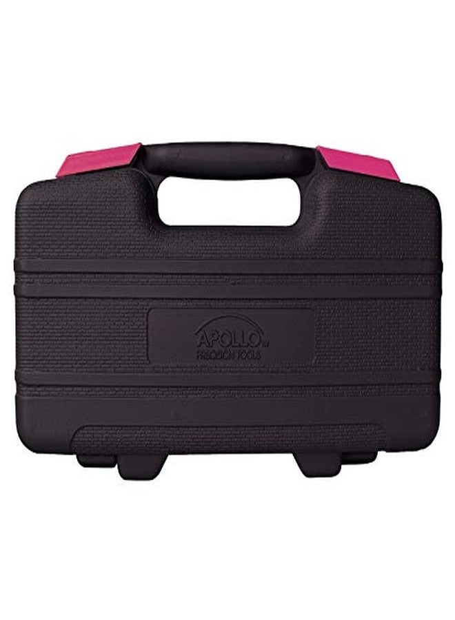 Apollo Tools Original 39 Piece General Household Tool Set in Toolbox Storage Case with Essential Hand Tools for Everyday Home Repairs, DIY and Crafts - Pink Ribbon - Pink - DT9706P - Image 5