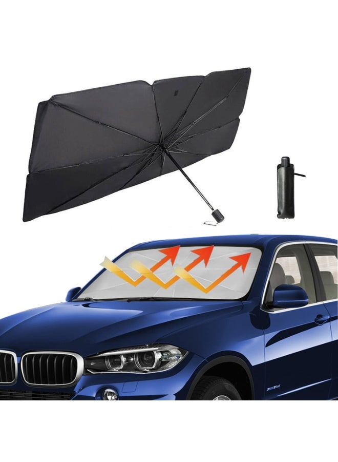 Shield Shade Windshield Umbrella Sun Shade Cover Visor – Automotive Front Sunshade for Various Windshields, Heat Protection and UV Blocker - Image 1