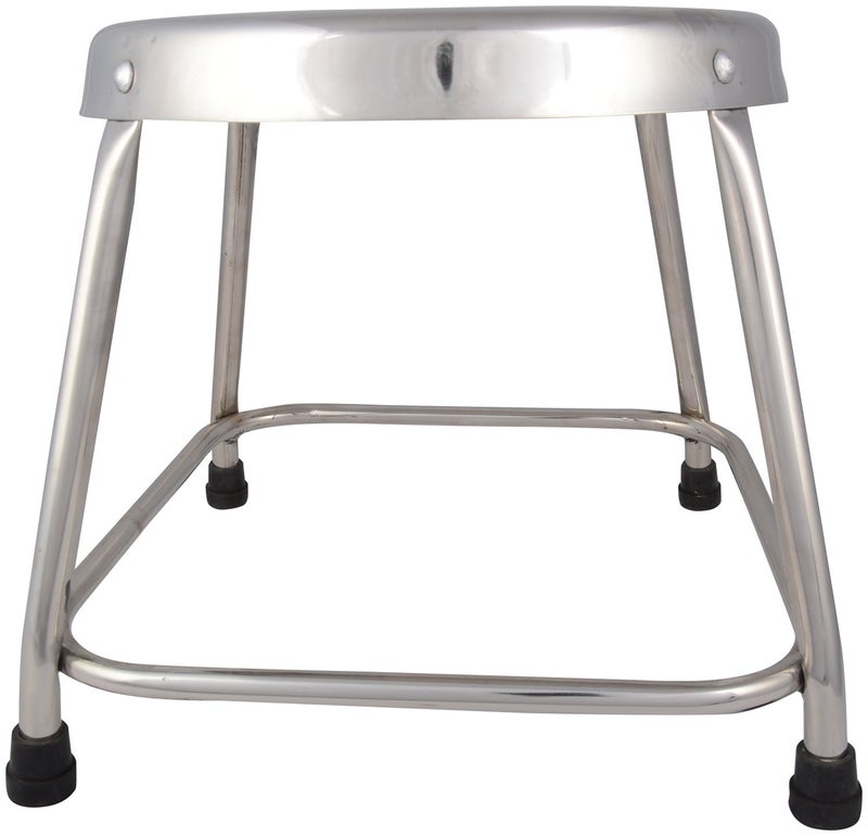 Bhaktee STL13 Stool Glossy Finish Silver - Image 1