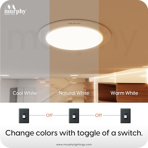 Murphy PC 10W Vega 3-In-1 Round Led Panel Ceiling Color Changing Light (Cool White/Warm White/Natural White) - Pack Of 8 - Image 2