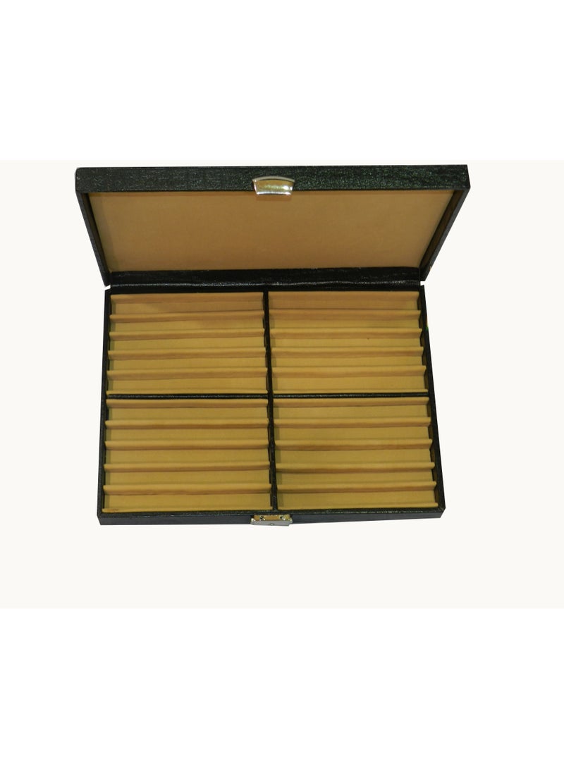 LAVERI LEATHER Laveri 20 Piece Genuine Leather Pen  Case Storage and Fountain Pen , Chain, Braslets Organizer Box with Key Lock - Image 3