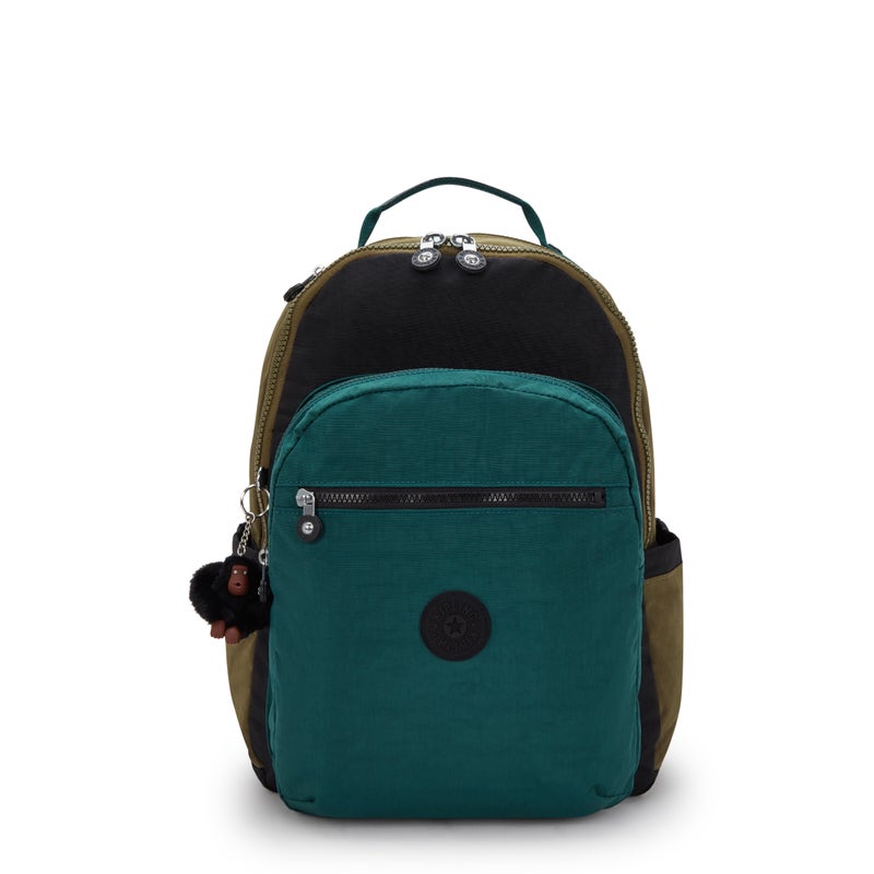Kipling  Seoul Black Khaki Bl Large Backpack I5140-5FY - Image 1