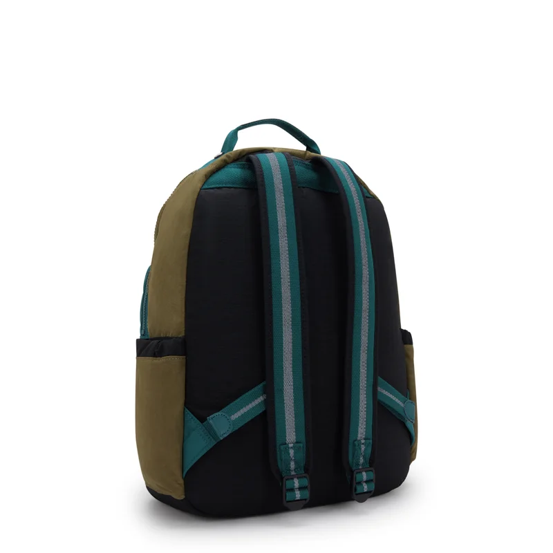 Kipling Kipling  Seoul Black Khaki Bl Large Backpack I5140-5FY