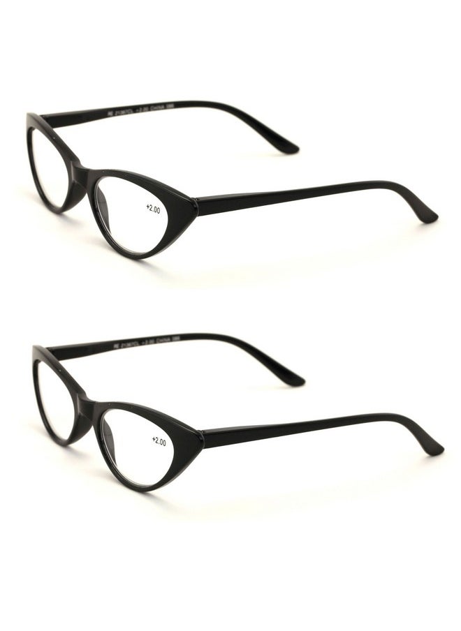 2 Pairs Deluxe Female Cateye Vintage Reading Glasses Women Readers (2 Black 2.75) - pzsku/Z300102AB08986F068EB1Z/45/_/1707979105/78f38b12-da13-4902-92f7-32becaf9ea21