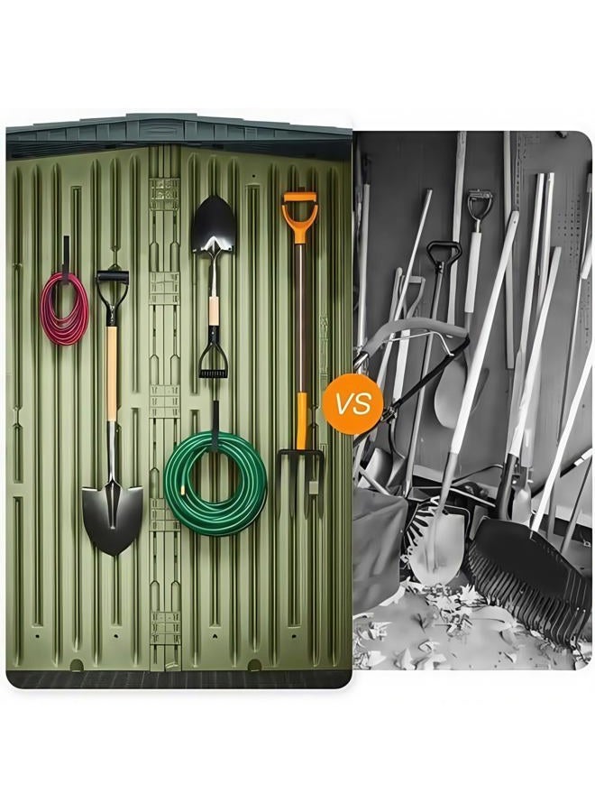 GHYTRIGEN 4 Pcs Storage Shed Hooks for Suncast/Craftsman,J/U-Shaped Tool Hook Suncast Shed Accessories,Storage Shed Shelves Accessories for Organizing Tool, Ladders, Bulk Items - Image 5