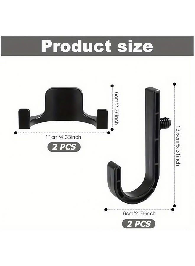 GHYTRIGEN 4 Pcs Storage Shed Hooks for Suncast/Craftsman,J/U-Shaped Tool Hook Suncast Shed Accessories,Storage Shed Shelves Accessories for Organizing Tool, Ladders, Bulk Items - Image 2