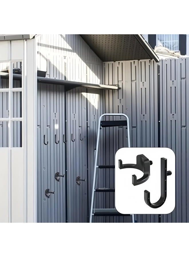 GHYTRIGEN 4 Pcs Storage Shed Hooks for Suncast/Craftsman,J/U-Shaped Tool Hook Suncast Shed Accessories,Storage Shed Shelves Accessories for Organizing Tool, Ladders, Bulk Items - Image 4