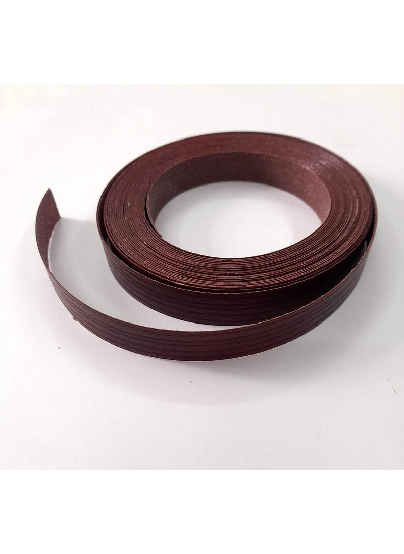 Generic PVC Edge Band Shelf Adhesive: Iron-on Edge Banding, Size 18mm x 10 mtr. (18 mm x 10 mtr., Maroon)  - Image 1
