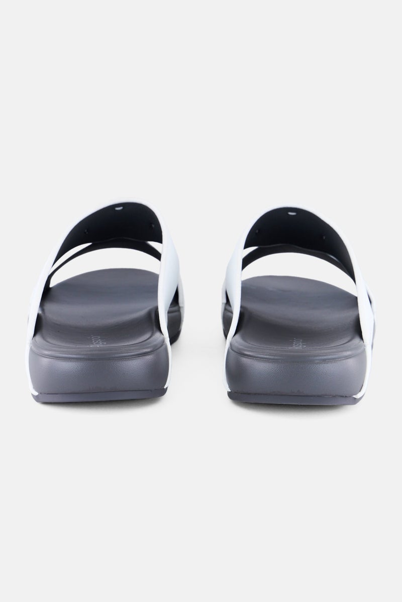 Algspar Men Slip On Arabic Sandals, White  - Image 2