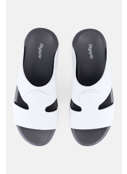Algspar Men Slip On Arabic Sandals, White  - Image 3