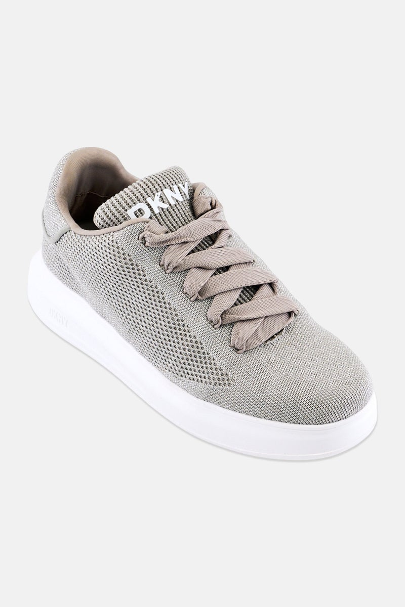 DKNY Women Jewel Knit Lace Up Casual Shoes, Grey - Image 1