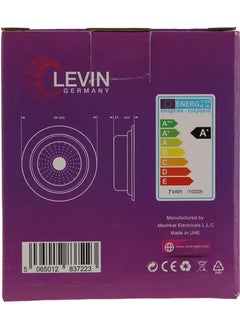 Levin Chip on Board LED High Quality Downlight, 7W-6500k, IP20, 1600 LM, 220-240V, Flicker Free, Warm White. - pzsku/Z30013A5B10B90B20C224Z/45/_/1719840153/7f8d0f4e-645a-4b62-9cc0-24023520a3e5