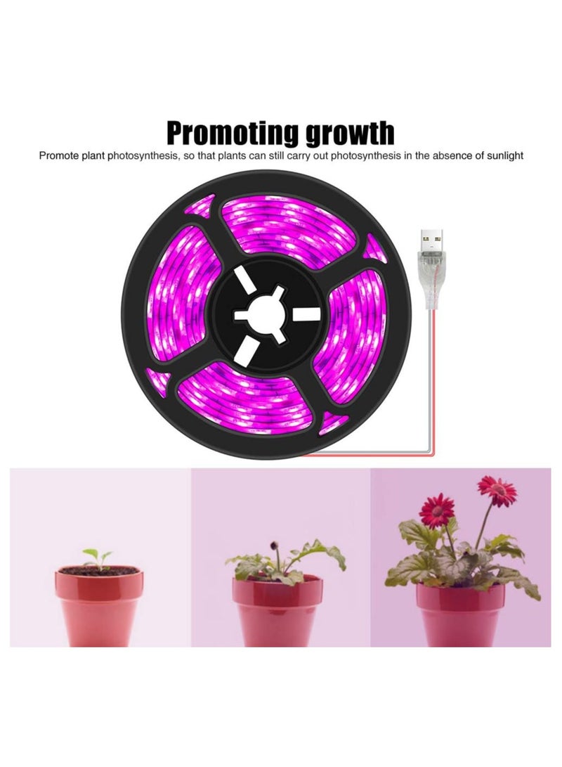 KASTWAVE Plant Grow LED Light Strips, Waterproof Full Spectrum Growing Lamp for Indoor, Hydroponics Greenhouse Gardening USB Grow Light Bars - Image 2